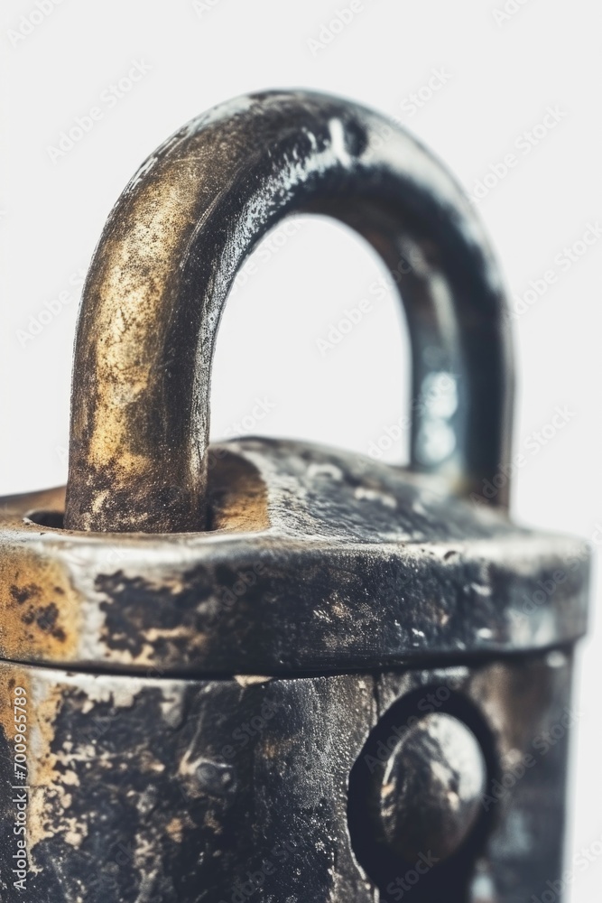 A close-up view of a metal container with a handle. This versatile image can be used for various purposes A close-up view of a metal container with a handle. This versatile image can be used for various purposes