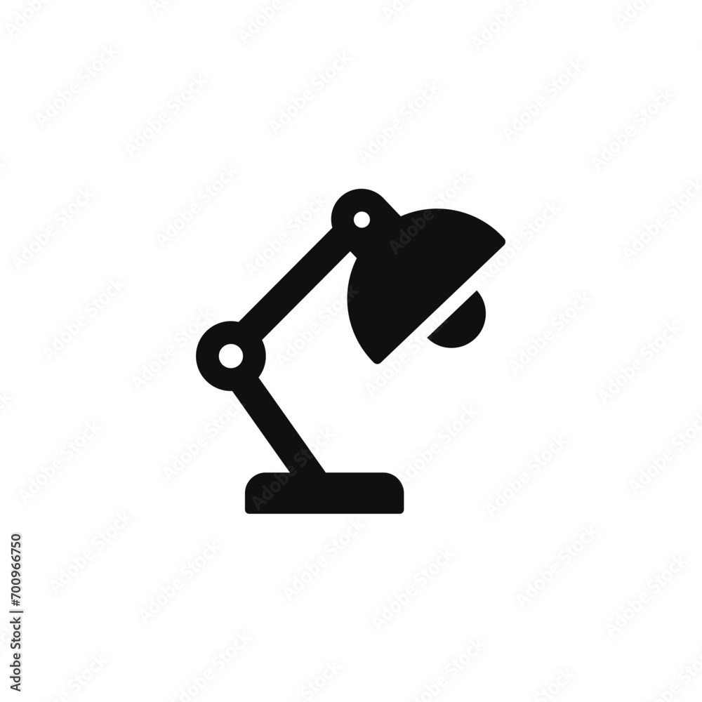 Desk lamp icon isolated on transparent background Desk lamp icon isolated on transparent background
