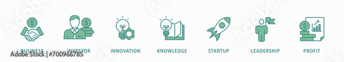 Photos Enterpreneur banner web icon vector illustration concept with icon of business,