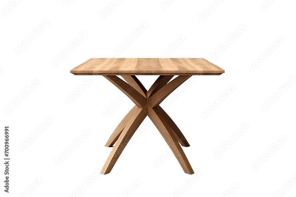Wooden pedestal tables isolated on PNG Background. Generative Ai. Wooden pedestal tables isolated on PNG Background. Generative Ai.