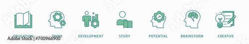 Knowledge transfer banner web icon vector illustration concept with icon of connection, create, information, know-how, skill, organize, data, distribute and sharing