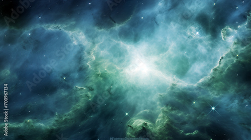 Nebula clouds in space  ai-generated