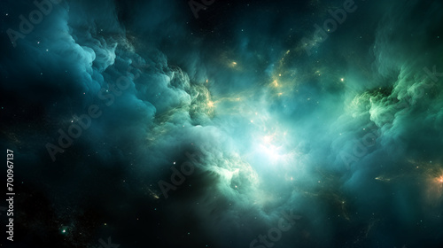 Nebula clouds in space, ai-generated