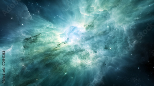 Nebula clouds in space, ai-generated