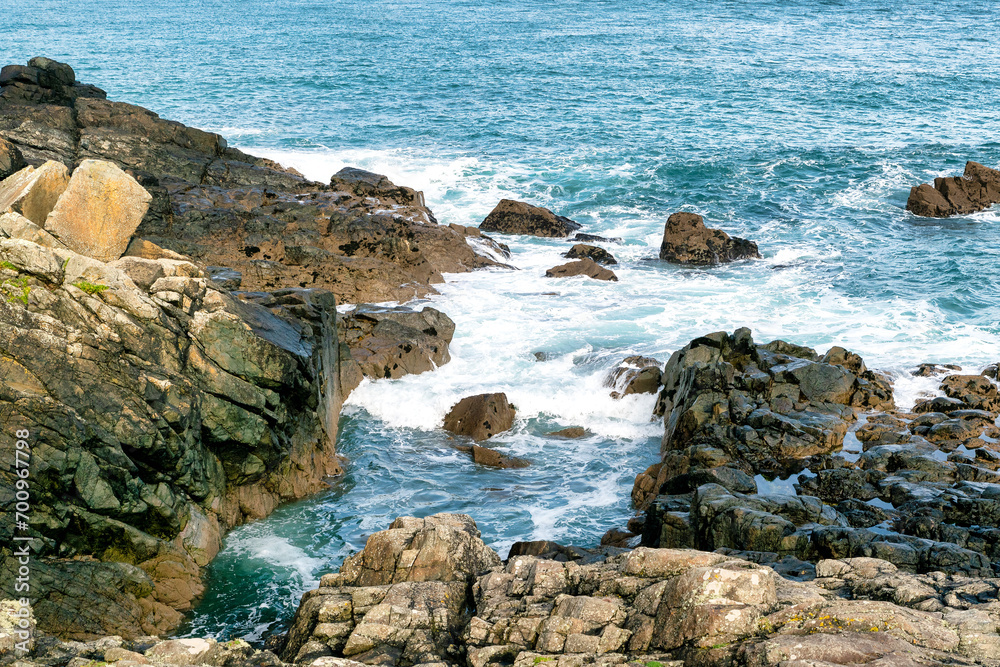 Wilder Atlantik an der Küste von St. Ives