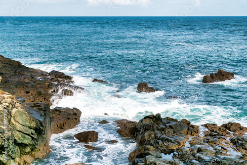 Die Flut kehrt zurück an der Atlantikküste in St. Ives photo