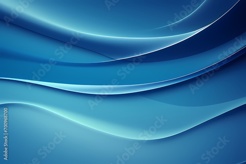 Abstract vector wavy lines flowing smooth curve blue gradient color in concept of luxury, technology, modern.