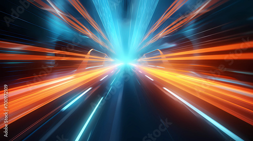 blue and white high seed, fibre optics, cable, data transfer, light speed, modern light arc, abstract background