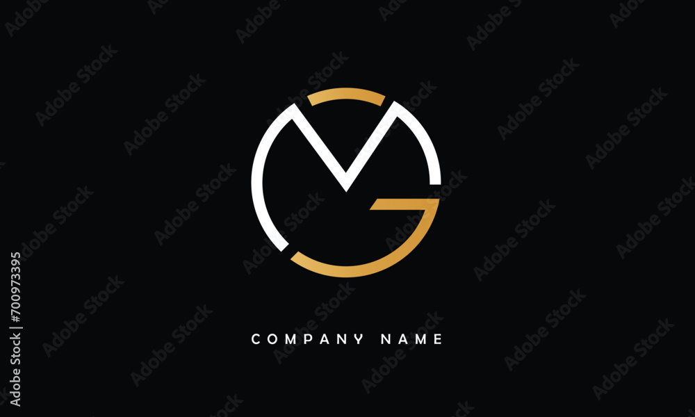 MG, GM, M, G Abstract Letters Logo Monogram MG, GM, M, G Abstract Letters Logo Monogram