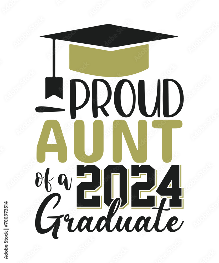 Proud aunt of 2024 graduate, Proud Family 2024 Graduate SVG, Graduation