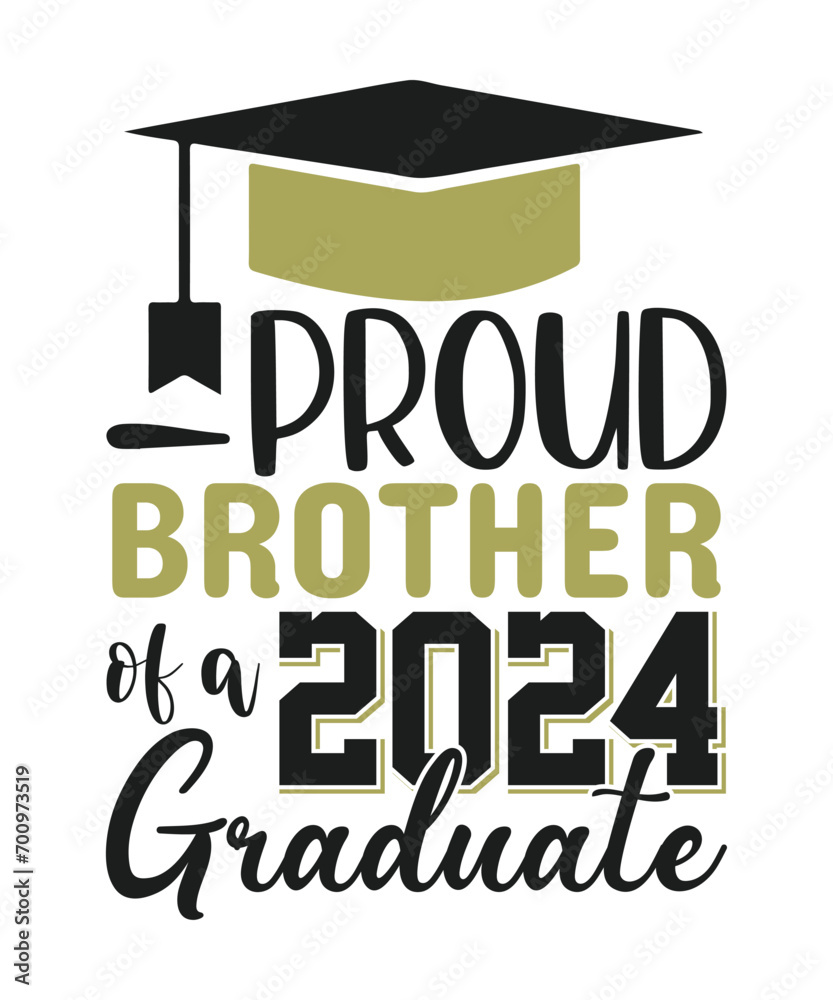 Proud brother of 2024 graduate, Proud Family 2024 Graduate SVG