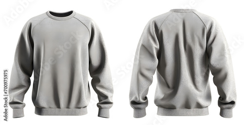 gray sweatshirt mockup with front and back view