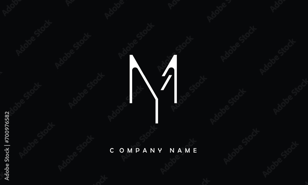 YM, MY, Y, M Abstract Letters Logo Monogram