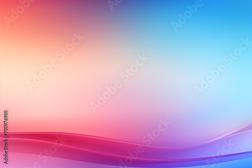 Smooth gradient transitions from pink to blue with a wavy pattern at the bottom.