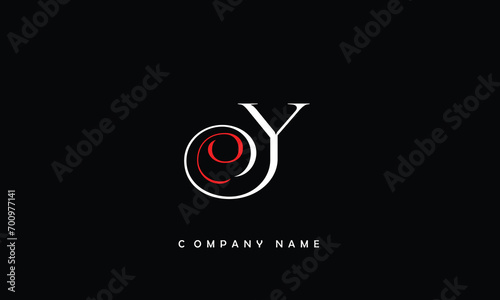 YO, OY, Y, O Abstract Letters Logo Monogram 