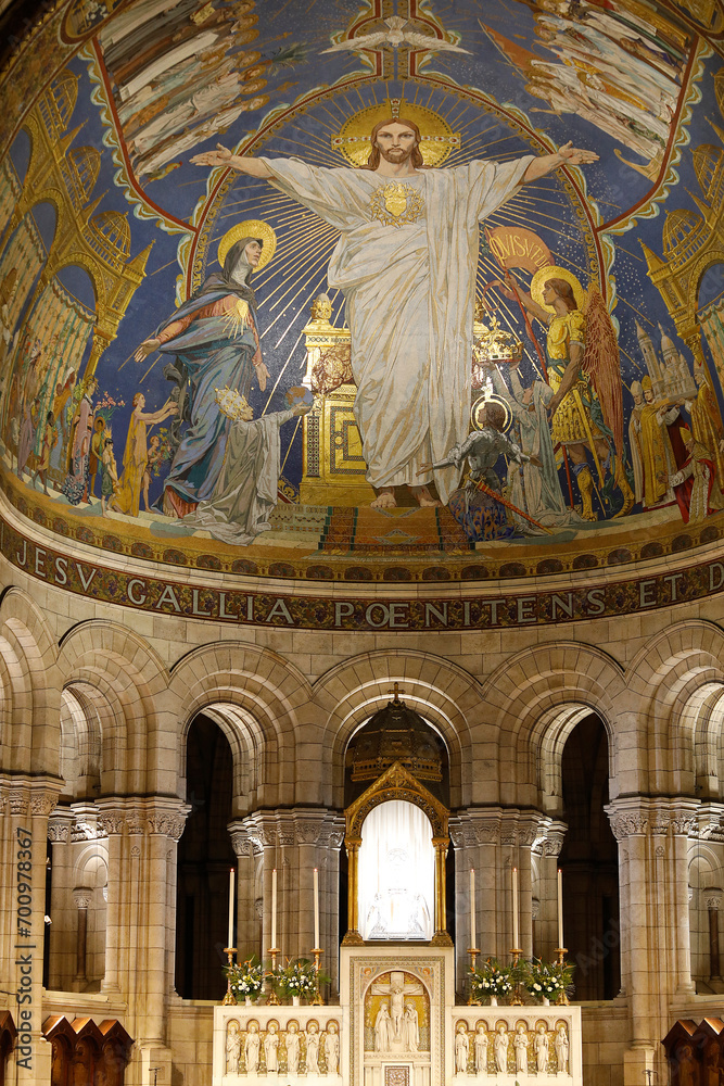 Basilica of the Sacred Heart, Paris, France. Chancel