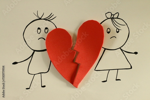 dibujo de una pareja uniendo su corazon por el dia de san valentin.