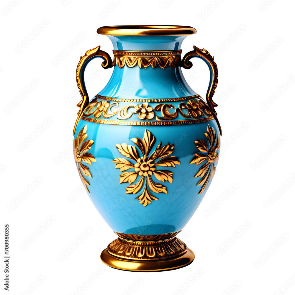 Antique Vase Isolated on Transparent Background