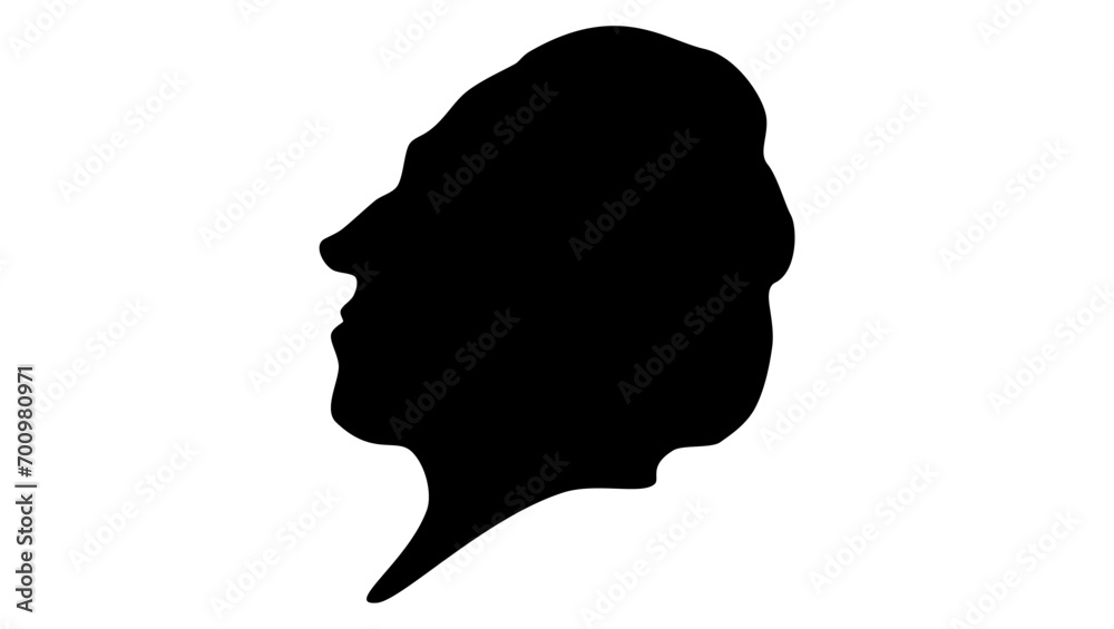Johann Jakob Engel, black isolated silhouette Johann Jakob Engel, black isolated silhouette