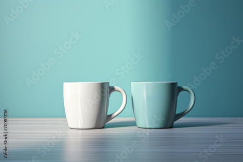Generative AI image of two coffee cups