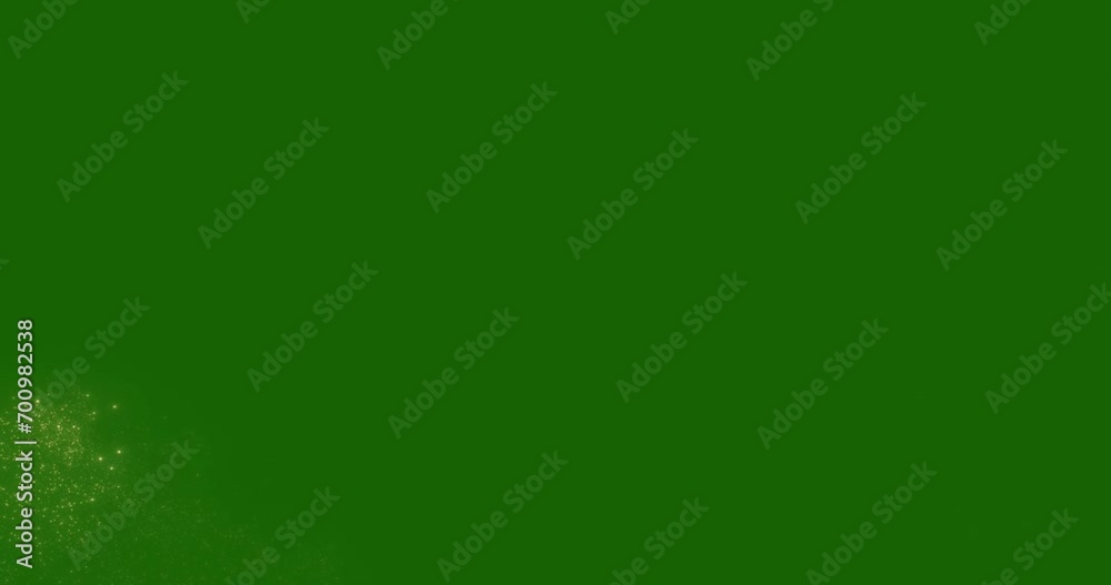 VFX magic flying light effect. green screen