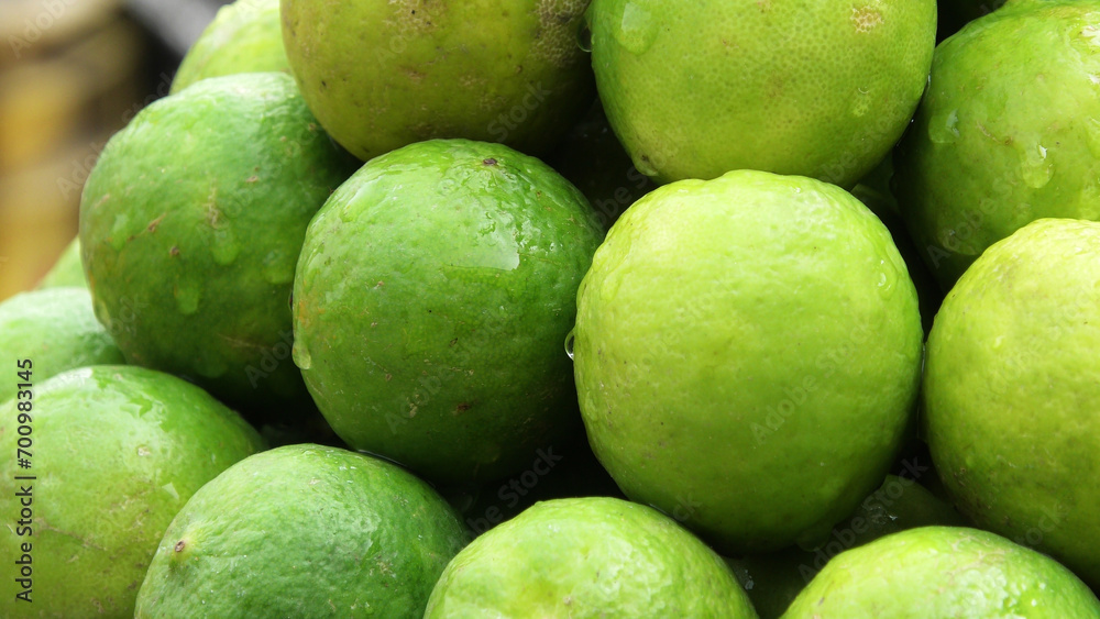 Fresh lemon fruits displayed for sale Fresh lemon fruits displayed for sale