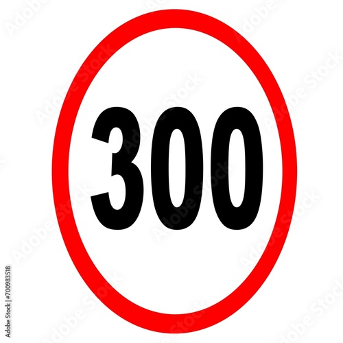 Wallpaper Mural Road speed limit.300 road sign Torontodigital.ca
