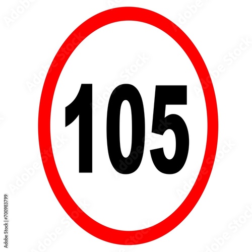 Wallpaper Mural Road speed limit.105 road sign Torontodigital.ca