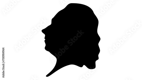 Joseph Priestley, black isolated silhouette photo