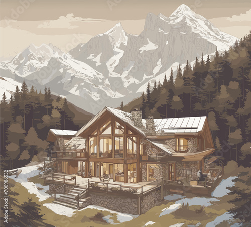 Home in the mountain 