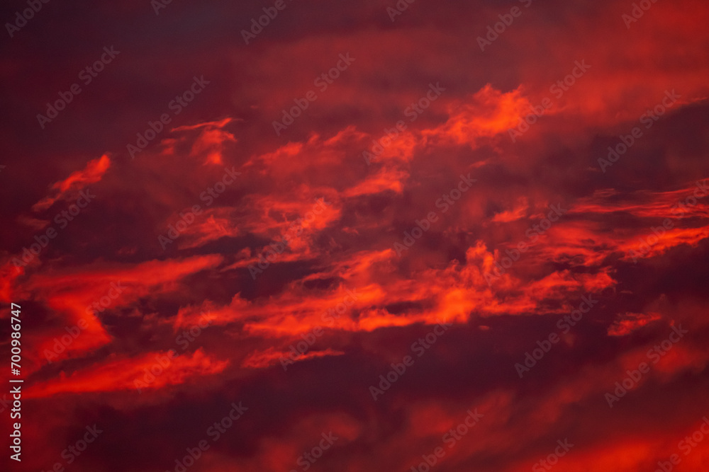 Sunset clouds in the sky, texture background