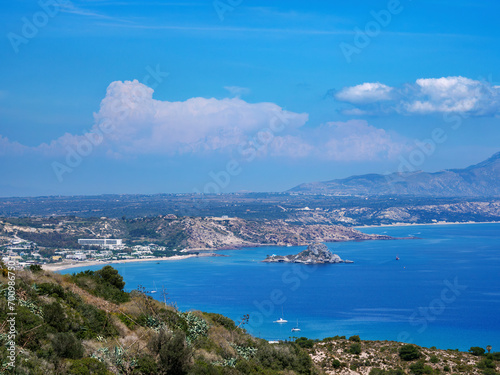 Kamari Bay, elevated view, Kefalos, Kos Island, Dodecanese, Greece