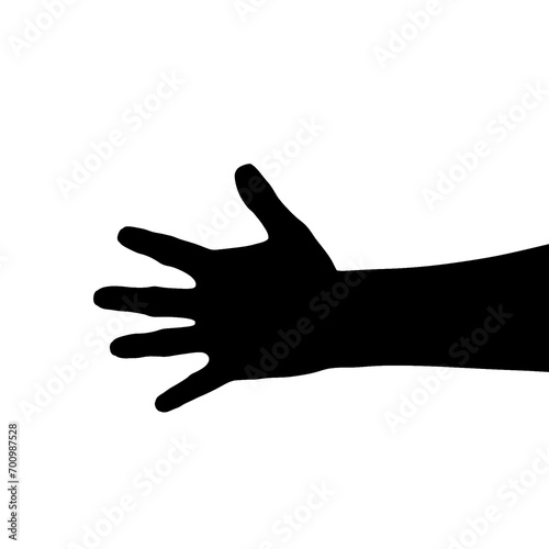 silhouette of hand