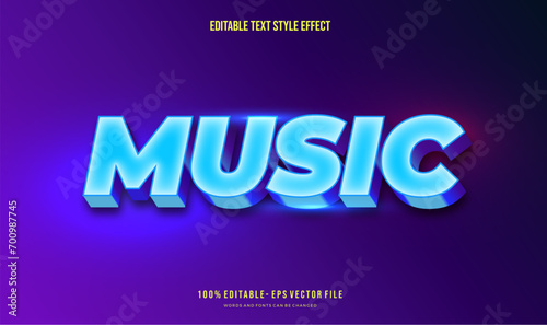 Editable text effect blue. Text style effect. Editable fonts vector files.