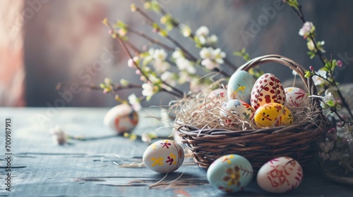 Beautiful Easter decoration background, Easter day