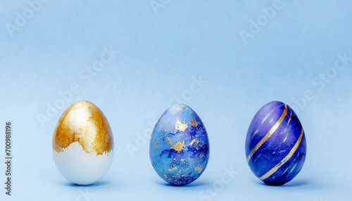 Easter Eggs Background with Decoration - Colorful Easter Eggs laid in Decorative Manners - Space for Copy 
