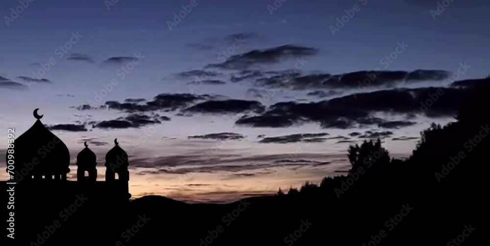 silhouette of a mosque with a background of twilight sky, sunrise or sunset as an element of congratulations on Ramadan, Islamic holidays and other Islamic holidays silhouette of a mosque with a background of twilight sky, sunrise or sunset as an element of congratulations on Ramadan, Islamic holidays and other Islamic holidays
