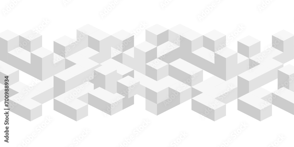 Isometric cubes. Linear geometric drawing. Abstract white background from cubes and lines. Vector illustration. Isometric cubes. Linear geometric drawing. Abstract white background from cubes and lines. Vector illustration.