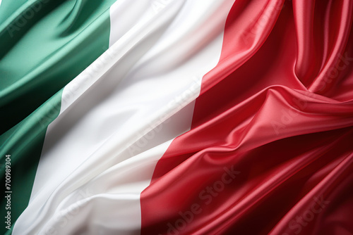 waving Italian silk flag