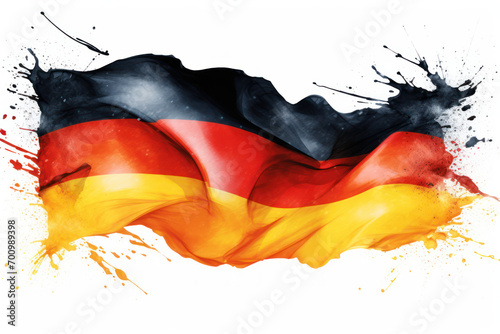 Germany flag watercolor painting photo