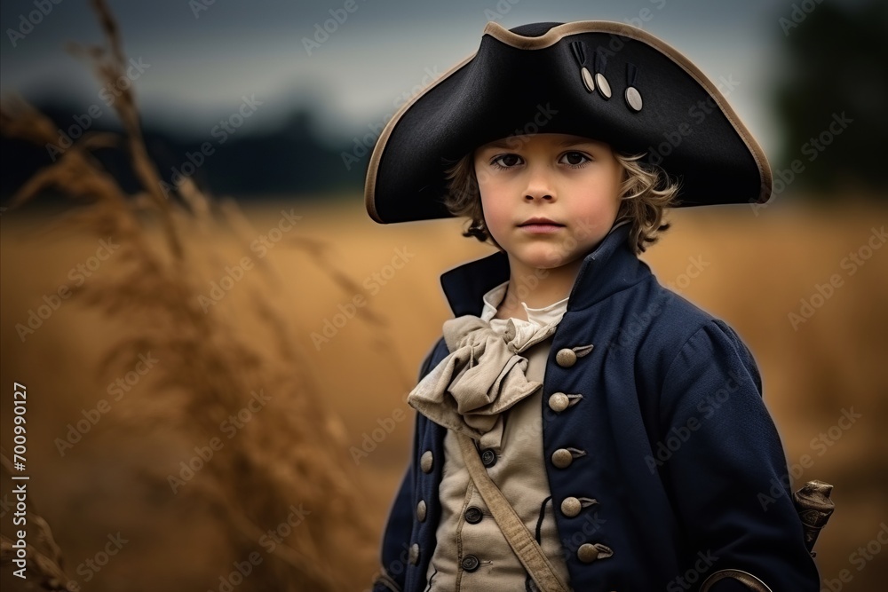 Portrait of a boy dressed as a pirate in a wheat field Portrait of a boy dressed as a pirate in a wheat field