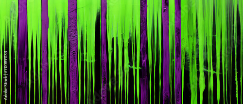 Digital art piece featuring neon purple and black with spray paint effects.