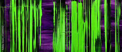 Digital art piece featuring neon purple and black with spray paint effects.