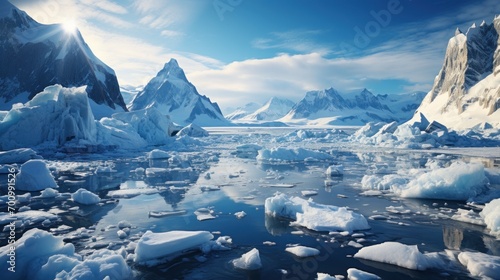 Iceberg in the snow whitecap