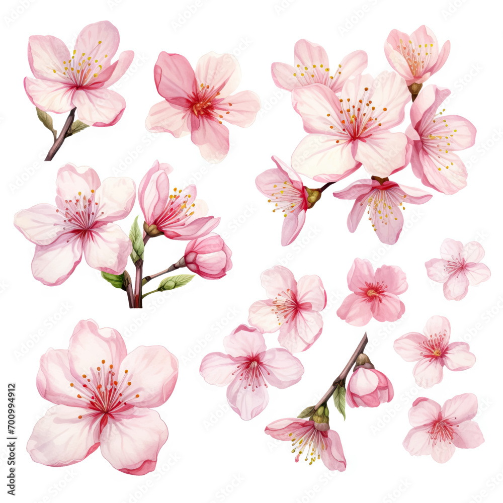 Vector collection of cherry blossoms Vector collection of cherry blossoms