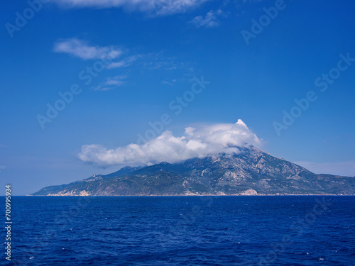 View towards Kallithea, Samos Island, North Aegean, Greece