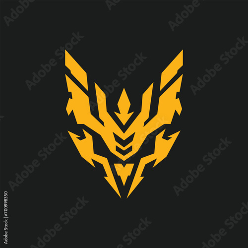 transformer robot head mascot logo vector design