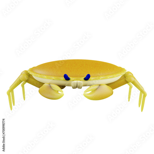 crab on white background photo