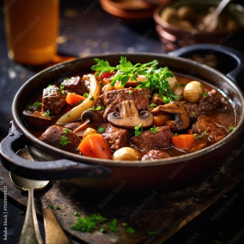 A bowl of beef stew