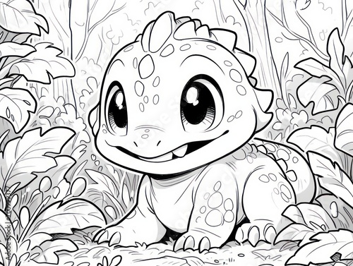 baby dinosaur.Coloring Book  Coloring pages